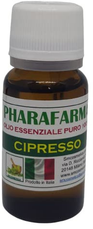 SMcosmetica Olio Essenziale Puro di Cipresso, 10ml, Stimola la Circolazione e Microcircolo, Contro Vene Varicose e Fragilità Capillare, Per Varicosa Emorroidaria e Ragadi Anali, Ingredienti Naturali