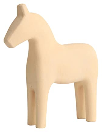 BESPORTBLE Unfertiges Holzpferd Holzfiguren Statue Skulptur Tierfiguren Spielfigur Dekofigur Kinder Spielzeuge Ornamente für Schreibtisch Schlafzimmer Dekoration Unbemaltte Holzpferde