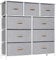 LYNCOHOME Chest of Drawer Bedroom, 9 Drawers Dresser with Deep and Large Drawers, Fabric Storage Drawers Easy to Assemble, for Bedroom, Kids room, Living room, Closet