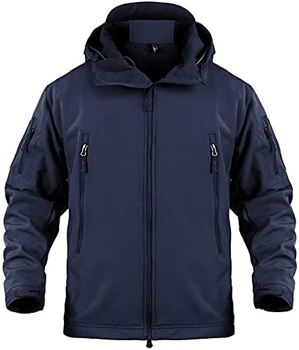 Memoryee Uomo Tattico Camouflage Softshell Giacca Outdoor Militare Pile Fodera Impermeabile Antivento Giubbotto con Cappuccio