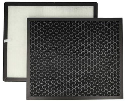 vhbw 2 Part Filter Set Replacement for Levoit LV-PUR131-RF for Air Purifier - activated carbon filter, HEPA filter