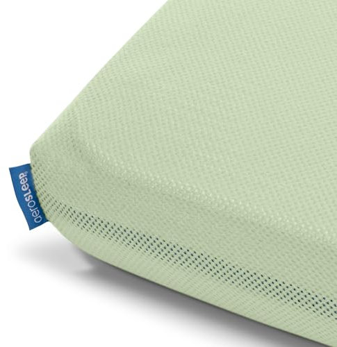 AeroSleep - SafeSleep Spannlaken Babybett - Optimale Atmung - Wärmeregulierung - Maschinenwaschbar - 95 x 75 cm - Olive