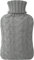 2L Hot Water Bottle with Cover UK - Natural Rubber 2 Litre Hot Water Bottle - Perfect Hot Water Bag for Pain Relief, Hand Feet Warmer and Cold Compress (Cream Bottle with Grey Cover)