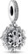 PANDORA Funkelnde Schneeflocke Doppelter Charm-Anhänger aus Sterling-Silber, Moments Collection, kompatibel Moments Armbändern, 792355C01