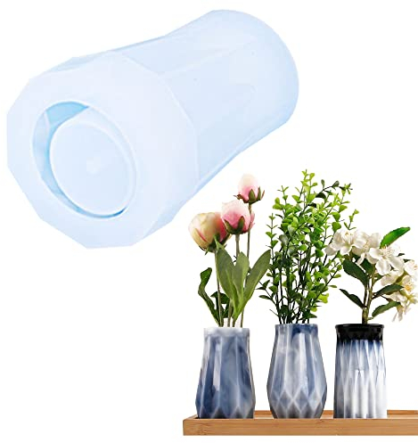 Cayway Vase Mold Resin Casting Molds, Silicone Vase Molds for Flowers, 3D DIY Making Handmade Home Display Decor Crafts