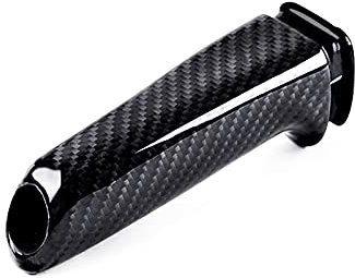 Cubierta de la manija del freno de mano compatible con BMW E90 E60 E46 E92 F30 F32 F20, manija de fibra de carbono real compatible con BMW serie 1 3 5 (Fibra de carbono)