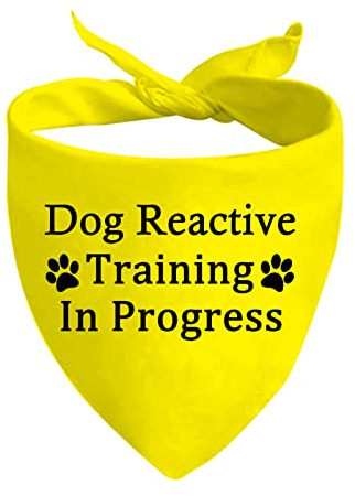 JXGZSO 1 Stück Hundehalstuch, reaktives Training im Fortschritt/Hund, reaktives Hundehalstuch, Geschenk (Zug in Progress D)