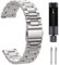 GOHHME Edelstahl Armband für Uhr - 18mm/20mm/22mm Metallarmbanduhr mit verstellbarem Glied Werkzeug zum Abnehmen Ersatzarmbänder für Herren Damen (Silbrig, 22mm)