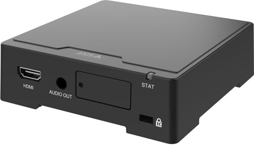 Axis D1110 VIDEO DECODER 4K with 8 in of 8 streams multi view local playback media DC or PoE powered audio through HDMI