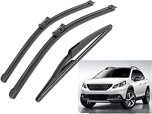Parabrisas Del Coche Limpiaparabrisas Escobillas para Peugeot 2008 2013-2018 261611, Juego de Limpiaparabrisas
