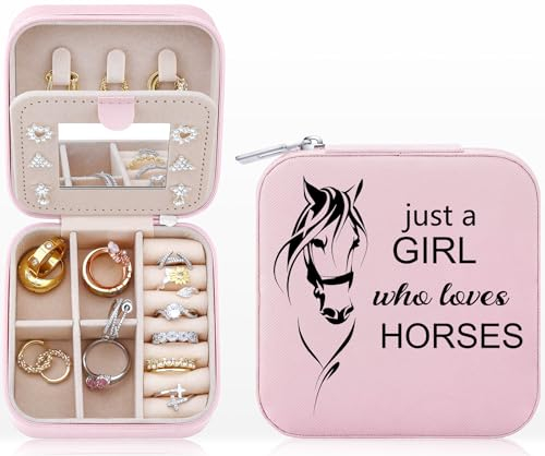 Schmuckkästchen für Pferdeliebhaber – kleines Reise-Schmuckkästchen, Halter und Organizer