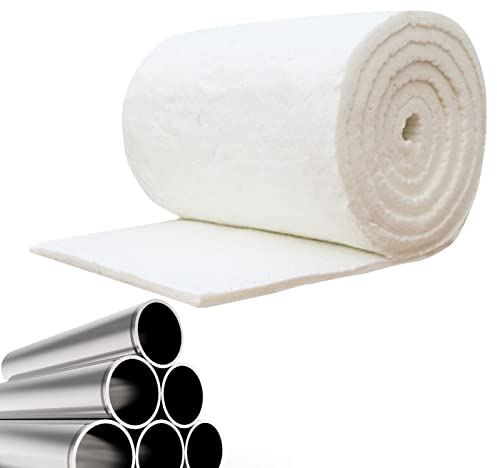 Yatlouba Manta Aislante Fibra Cerámica, Guja Silicato Aluminio, Manta Ignífuga Para Altas Temperaturas, Algodón Aislante Térmico, Manta Fibra Cerámica, Aislante Ignífuga De Algodón 1000mmx610mm