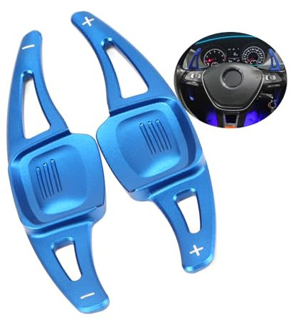 ontto Estensione del bilanciere del Cambio per Auto, Adatto per VW Golf7.5 MK7 Golf 8 MK8 VW Polo MK6 Passat B8 TiguanTouareg Atlas Metallo Shift Paddle Shifter Estensione Decorazione Interna Blu