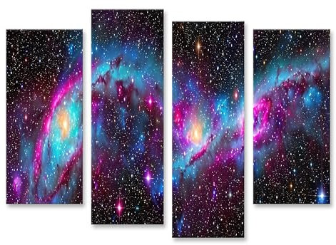 islandburner Bild auf Leinwand Tauchen Sie ein in kosmische Nebel - ein lebhaftes Universums-Meisterwerk Planetarium Planetarium Wandbilder Bilder