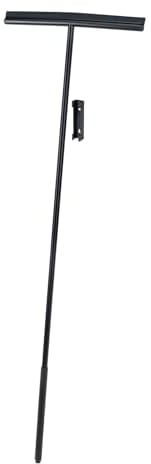 WENKO Bodenwischer Mod. Rosole, extra langer Stiel mit rutschfestem Griff, Duschabzieher mit Silikon-Lippe, aus Edelstahl (rostfrei), 40 x 133 x 3 cm