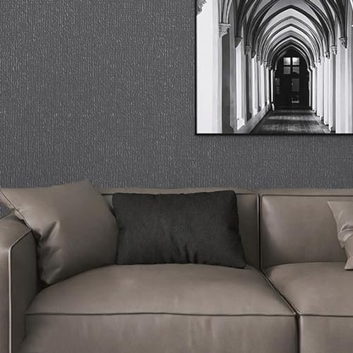 Linen Texture Wallpaper Linen Wallpaper Faux Grasscloth Peel Stick Adhesive Sticky Waterproof Peel-Stick Removable for Bed Desk Room Living Hotel Decoration