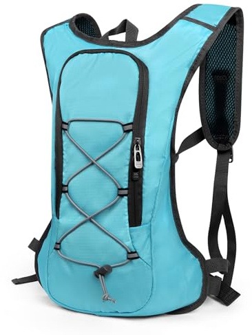 Leichter Fahrradrucksack, wasserdicht, atmungsaktiv, für Damen und Herren, 10 l, Mini-Fahrrad-Rucksack, ultraleicht, für Radfahren, Camping, Laufen, blau, 15*11*3.1inch