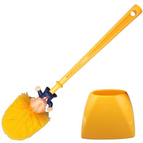 WMFASBAG Donald Trump Bathroom Cleaning Brush with Holder Cleaning Brush Funny Bowl Brush Novelty Gifts for Bathroom Cleaning