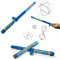 Fun Fly Stick Elektrische Statische Wand Wissenschaftskit Pädagogisches Spielzeug Erstaunliche Levitation Wand mit 10pcs Fliegende Formen (Blau)