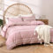 Lekesky Bettwäsche 220x240, Bettwäsche 3teilig Bettbezug, Bohème Stil 220x240 bettwäsche Set Mikrofaser mit Kopfkissenbezug mit Reißverschluss 80x80cm*2, Rosa