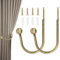 2 Stück Gold Vorhang Raffhalter U-Form Raffbügel Vorhänge Holdbacks Raffhalter Gardinen Raffhalter Für Vorhänge Metall Vorhang Raffhalter Haken für Wohnzimmer Schlafzimmer Esszimmer (Antikes Cyan)