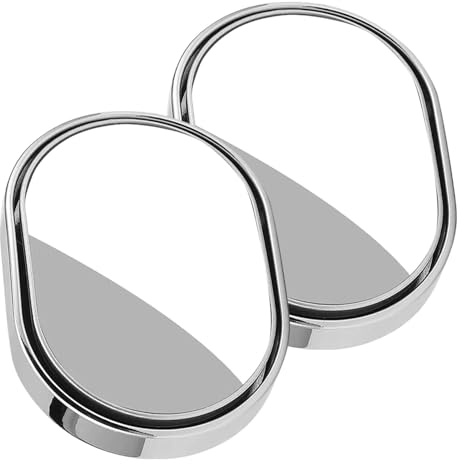 Blind Spots Mirror, Wide Angle Rearview Mirror, 360° Adjustable Glass, Waterproof Car Reversing and Parking Aid Perfect for Trucks, Style ABS and Glass