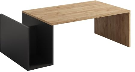 Vicco Couchtisch Avento, Goldkraft Eiche/Anthrazit, 100 x 50 cm, mit zusätzlicher Ablagefläche unter der Tischplatte