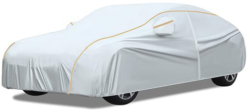 Autoabdeckung Vollgarage Auto für Audi 100 Coupe S(1970-1976),Autoplane Wasserdicht Atmungsaktiv Oxford-Stoff Draussen Auto Abdeckplane Sonne Staub UV Schutz