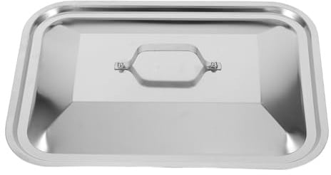BESTOYARD 25x35cm Backblechdeckel Für Rechteckige Stainless Steel Auflaufformen Spülmaschinenfeste Abdeckung Für Grill Catering Und Outdoor-einsätze Mit Praktischem Griff Für Einfachen