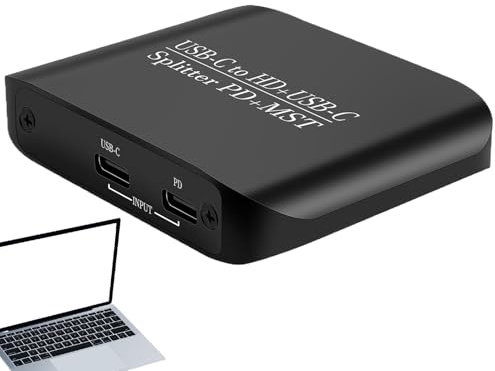 Adapter Typ C HD – -Anschluss, Station mit digitalem Anschluss, tragbar, 4 K @ 60 Hz für Bildschirm Laptop Telefon und Arbeit