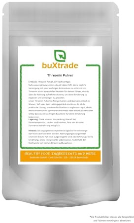2x 1 kg | Threonin Pulver | Nahrungsergänzungsmittel | Pulver | Threonin | Aminosäure | Buxtrade