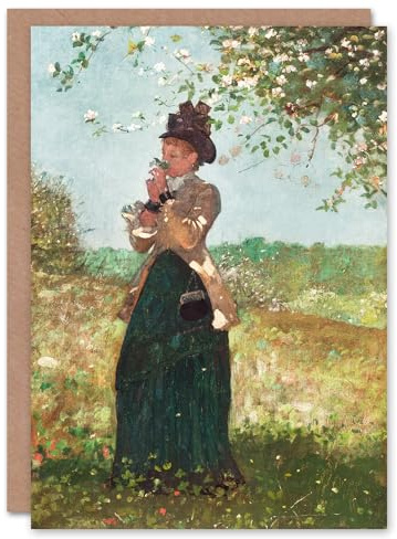 Artery8 Winslow Homer Art Card The Yellow Jacket Portrait Painting