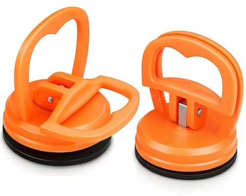 LAXISCREED 2 Pack Car Dent Puller Suction Cups – Compact 5.7cm Dent Removal Tool with 15KG Load Capacity, Ideal for Car Repair, Windows, Glass, Tiles & Phone Stand