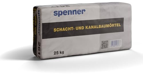 Spenner Schacht- und Kanalbaumörtel M 20 25kg – Schnell abbindender Spezialmörtel für Kanal- & Tiefbau, hohe Frühfestigkeit, optimale Haftung, für Schachtversetzung & Kanalsanierung