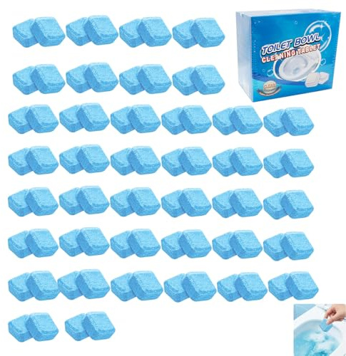 Pack de 40 Pastillas Limpiadoras Extra Fuertes para Inodoro,Elimina el Sarro y las Manchas de Orina,Limpieza Profunda y Ecológica con Aroma a Limón Fresco