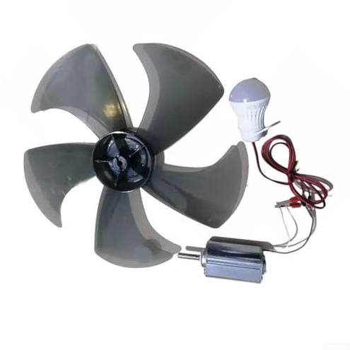 Breeze Wind Turbine Model Generator 12V 80W Manivela de mano con imán permanente para generación de energía eléctrica DIY (juego 1)