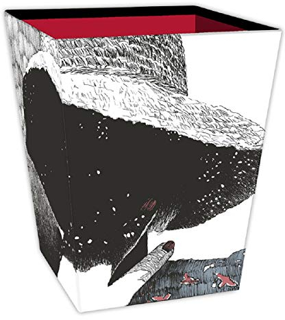 Clairefontaine 115205C - Une Corbeille A Papiers Multifonctions en Carton - Illustrations Graphiques/Femme 27x27x32 cm - Collection Suzie Q