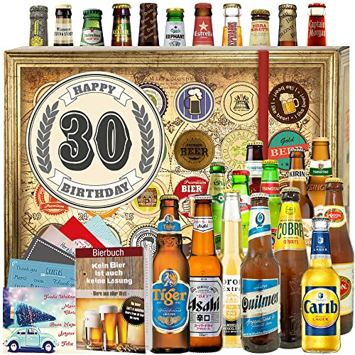 30. Geburtstag - Bier aus aller Welt 24x - 30 Geburtstag Geschenke - Weihnacht Kalender Bier 2024 2025
