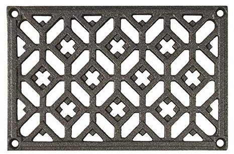 Griglia di aerazione rettangolare, 220 x 60 cm, grezzo di fonderia