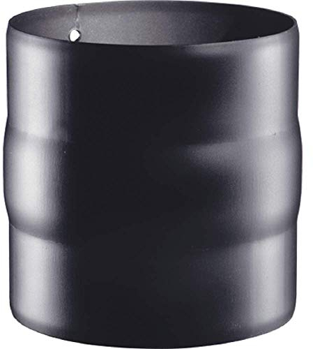 Manicotto Maschio/Maschio in acciaio inox preverniciato nero per stufe a pellet (DN 80)