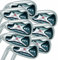 Left Handed PFT X9 Extreme MOI Iron Set +1 inch Over Big & Tall Men's Complete 8-Piece Iron Set (4-SW) Steel Shaft Regular Flex Club (Tall 6'0+ / +1 Over) with Midsize Black Pro Velvet Grips