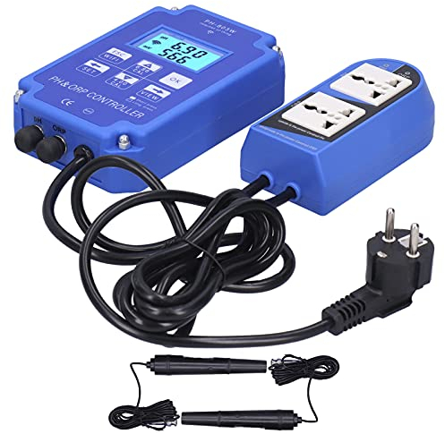 2-in-1 PH ORP Redox Controller Digitaler Wasserqualitätsprüfer Echtzeit-Messkit für Den Hydroponik-Anlagenpool PH-803W(EU Plug)