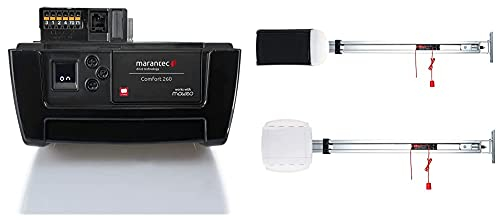 Marantec Comfort 260 accu Garagentorantrieb, Set inkl. SZ 11 Antriebsschiene 1 Handsender und Akku-Ladegerät, elektrischer Torantrieb für Garagentore, Sektionaltore und Schwingtore, Schwarz