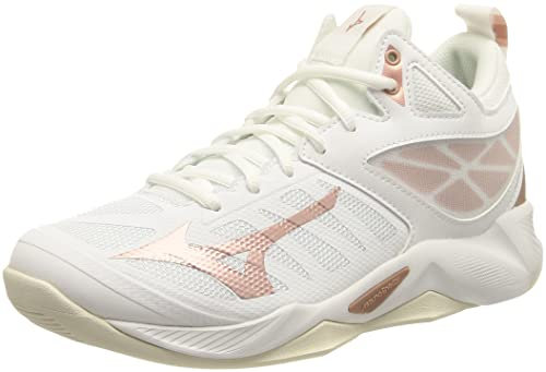 Mizuno Wave Dimension Mid, Scarpe da Ginnastica Donna, Bianco Rosa Biancaneve, 36.5 EU
