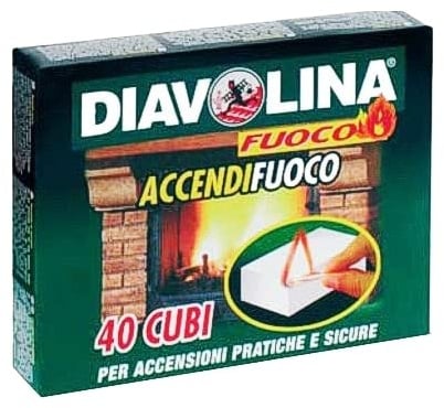 Ferramenta.Pro Diavolina 40 Cubi 15300 Accendifuoco Kerosene
