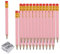 AIEX 25 Stück Bleistifte mit Radiergummi, 4 Zoll/ 10 cm Mini Bleistifte HB Sechseckige Golf Bleistifte mit 1 Spitzer für Kinder Schule Büro Babyparty Hochzeit (Rosa)