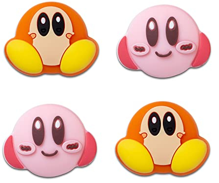 PERFECTSIGHT Switch Thumb Grips, Cut Kirby Joystick Caps for Nintendo Switch, 4 PCS Thumbstick Cover for Switch Lite, Switch OLED, Analog Stick Button Cover for NS Joycon Controller