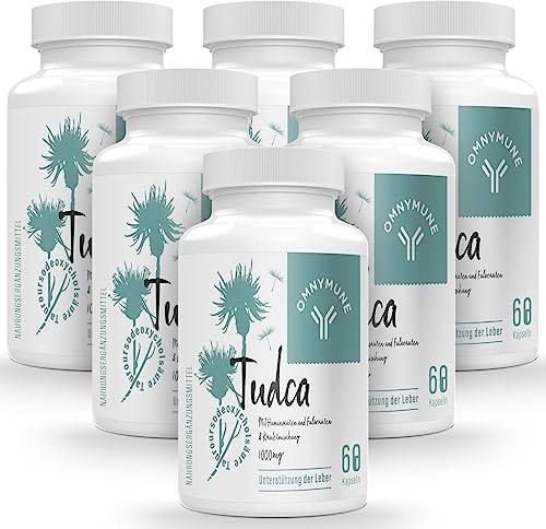 TUDCA (Tauroursodeoxycholic Acid) - Nahrungsergänzungsmittel mit 1000mg pro Portion - Premium Qualität - 360 Kapseln