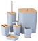 Yorkmills Bamboo Bathroom Accessories set, 6 Pieces Bathroom Accessory Set, Bathroom Bin And Toilet Brush Set, Durable Toothbrush Holder Cup, Soap Dispenser With Pump, Soap Dish Holder