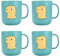 WHOLE HOUSEWARES Tazas de dinosaurio personalizadas para niños, material plástico irrompible, perfectas para la hora del té y decoraciones de fiesta de dinosaurios, regalo para los fanáticos de los